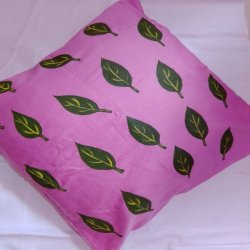 Cushion Cover Hand Painted Pink