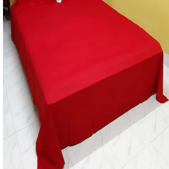 Bedsheet twill coton red