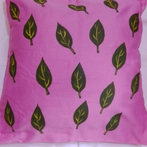 Cushion Cover Hand Painted Pink 